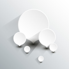 3D design speech bubbles in white background