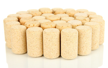 Wine corks isolated on white