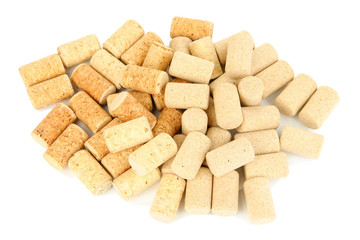 Wine corks isolated on white