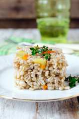 Barley stew with vegetables