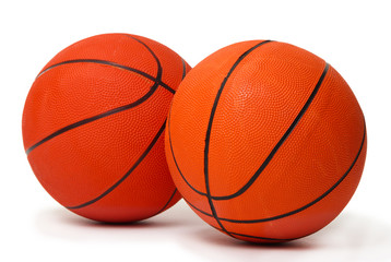 Basketball balls isolated on white