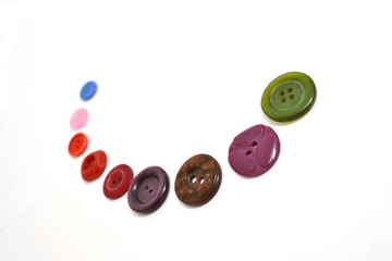 different buttons from the large to the small