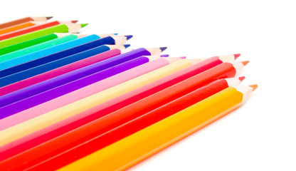 Fototapeta premium Colour pencils isolated on white background