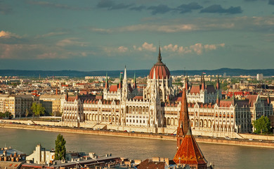 Fototapeta na wymiar Nice view on the city of Budapest, Hungary.