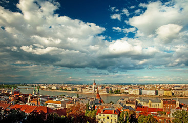 Fototapeta premium Nice view on the city of Budapest, Hungary.