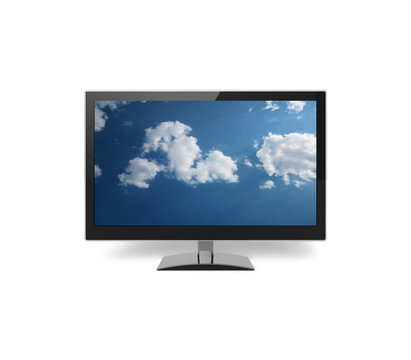 Blue Lcd Tv Monitor 