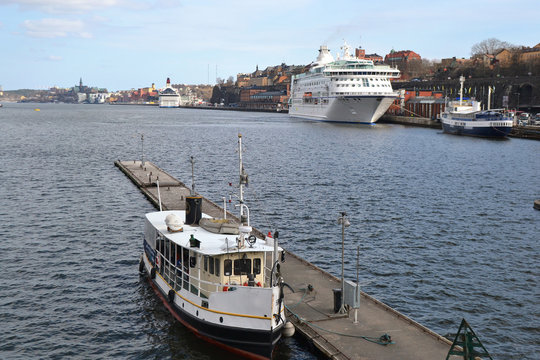 View of the harbor in Stockholm