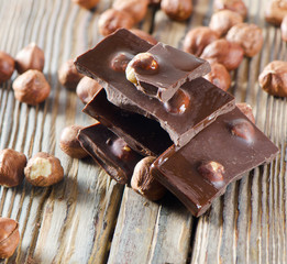 Broken chocolate bar