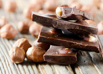 Broken chocolate bar