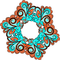 Hexagonal floral pattern