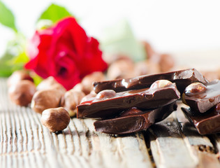 Broken chocolate bar