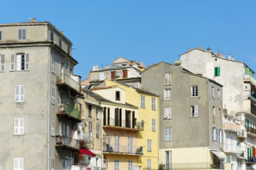 Fototapeta na wymiar Bastia, architecture du vieux port