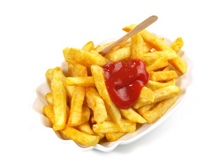 Pommes Frites mit Ketchup