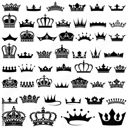 Download "Crown design Set - 50 illustrations" Stock image and ...
