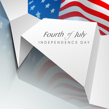Fourth of July American Independence day background with flag an
