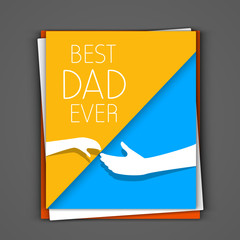 Greeting card or gift card for Happy Fathers Day.