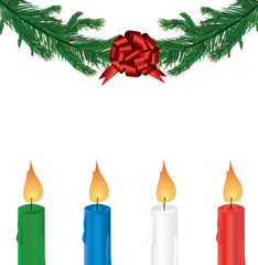 Christmas decoration with candles