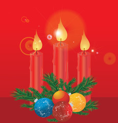 Christmas decoration with candles