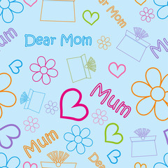 Seamless Patterns for Mothers Day celebration.