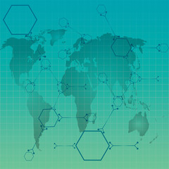 Atom path around earth .