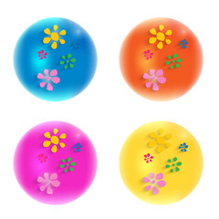 abstract ball with flowers