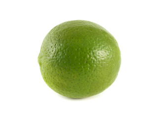 Isolated green lime on a white background