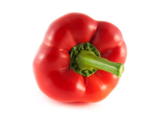 Sweet red pepper (paprika) isolated on white