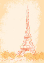 Paris, fond avec la tour Eiffel