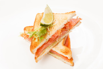 sandwiches with salmon