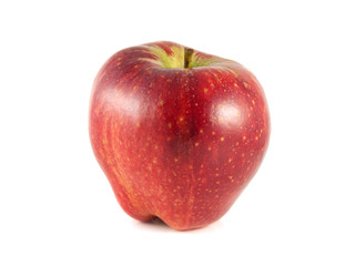 Isolated red apple on a white background.