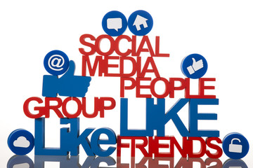 Internet concept with social media