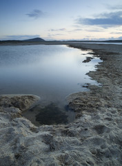 Blue landscape on beach