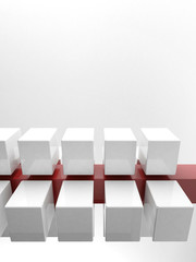 White 3d cubes | Concept 