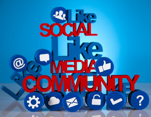 Internet concept with social media