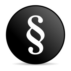 paragraph black circle web glossy icon