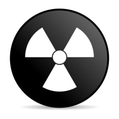 radiation black circle web glossy icon