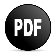 pdf black circle web glossy icon