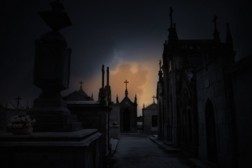 Dark cemetery