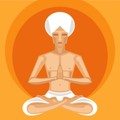 Yogi meditating