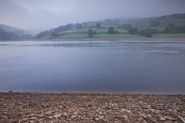 Misty morning on Ladybower Reservoir