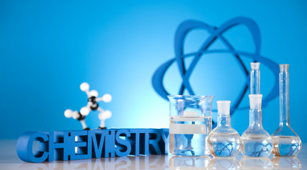 Fototapeta na wymiar Chemistry on background