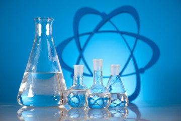 Molecular Model,atom, Laboratory glass                          