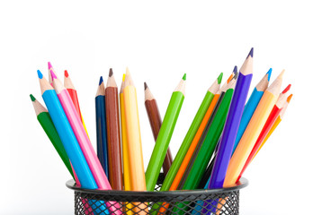 Pencils isolated on a white backgrounds