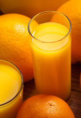 Glass of orange juice