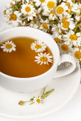 Chamomile tea with chamomile flower