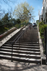 Fototapeta na wymiar escaliers à Montmartre/Paris