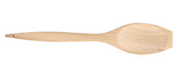 Wooden spoon isolated over white