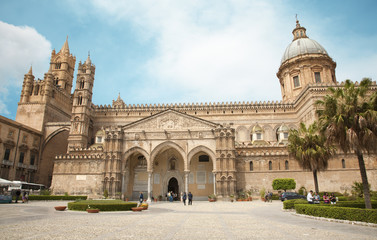 Fototapeta na wymiar Palermo - Sanctuary of Cathedral or Duomo