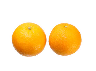 Ripe orange isolated  white background