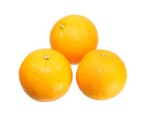 Ripe orange isolated white background